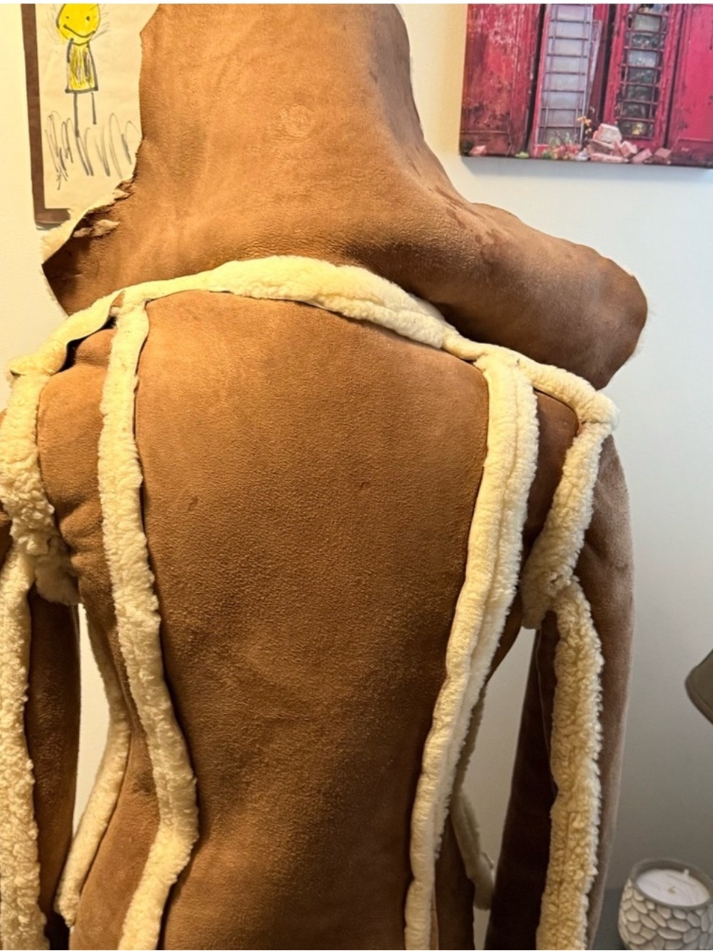 Original sheep, skin jacket vintage